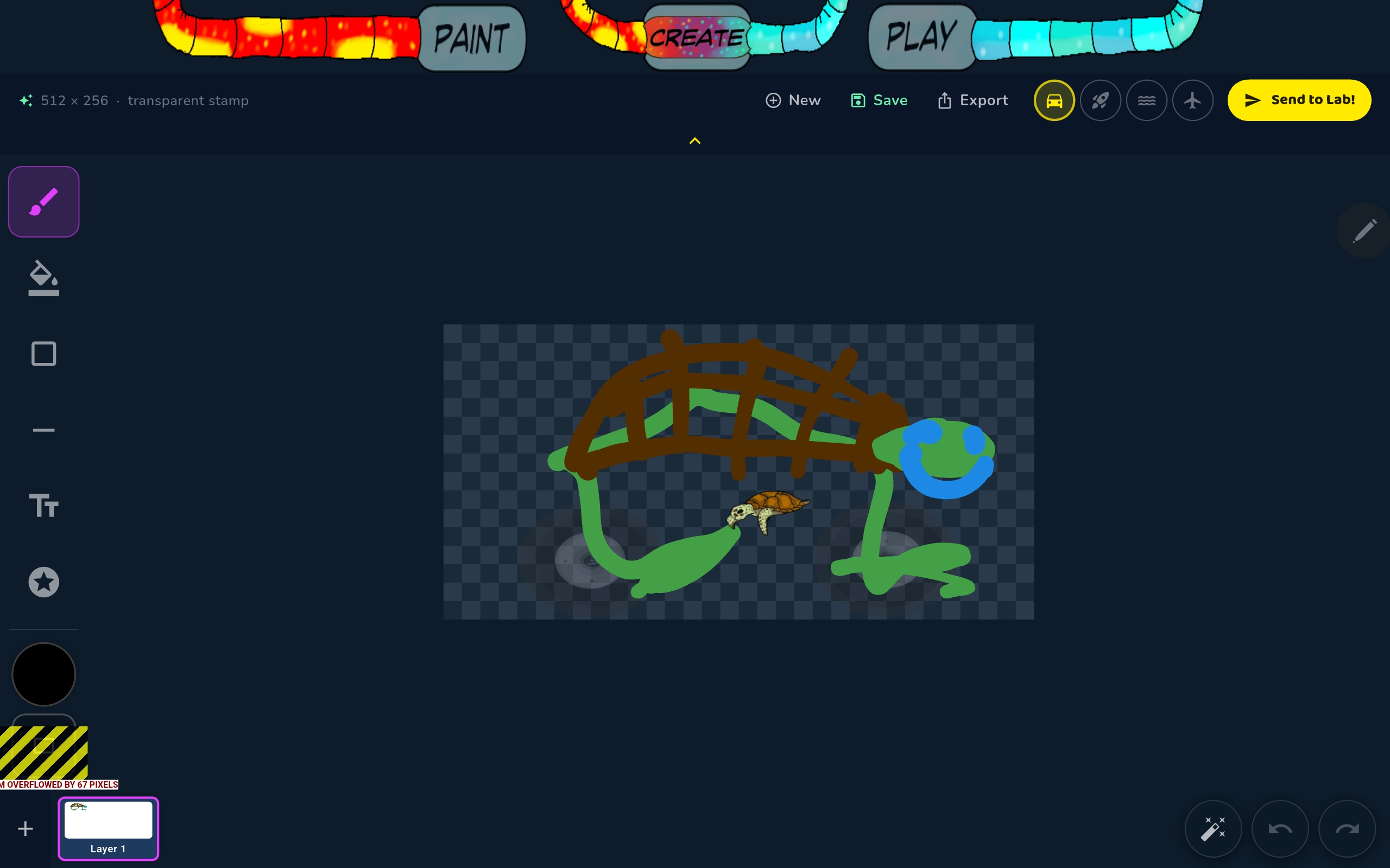 Imaginava Paint screen