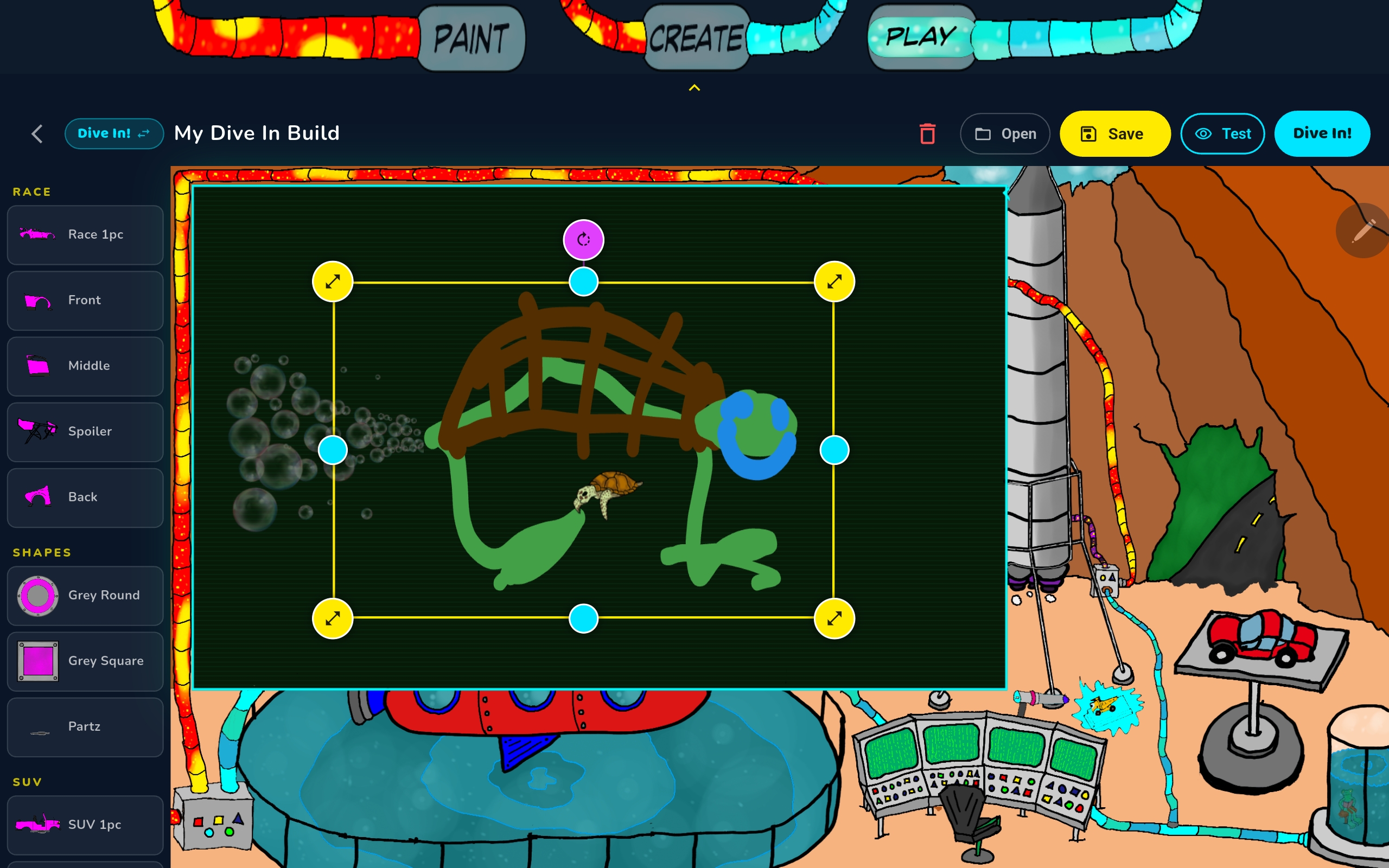 Imaginava Create screen