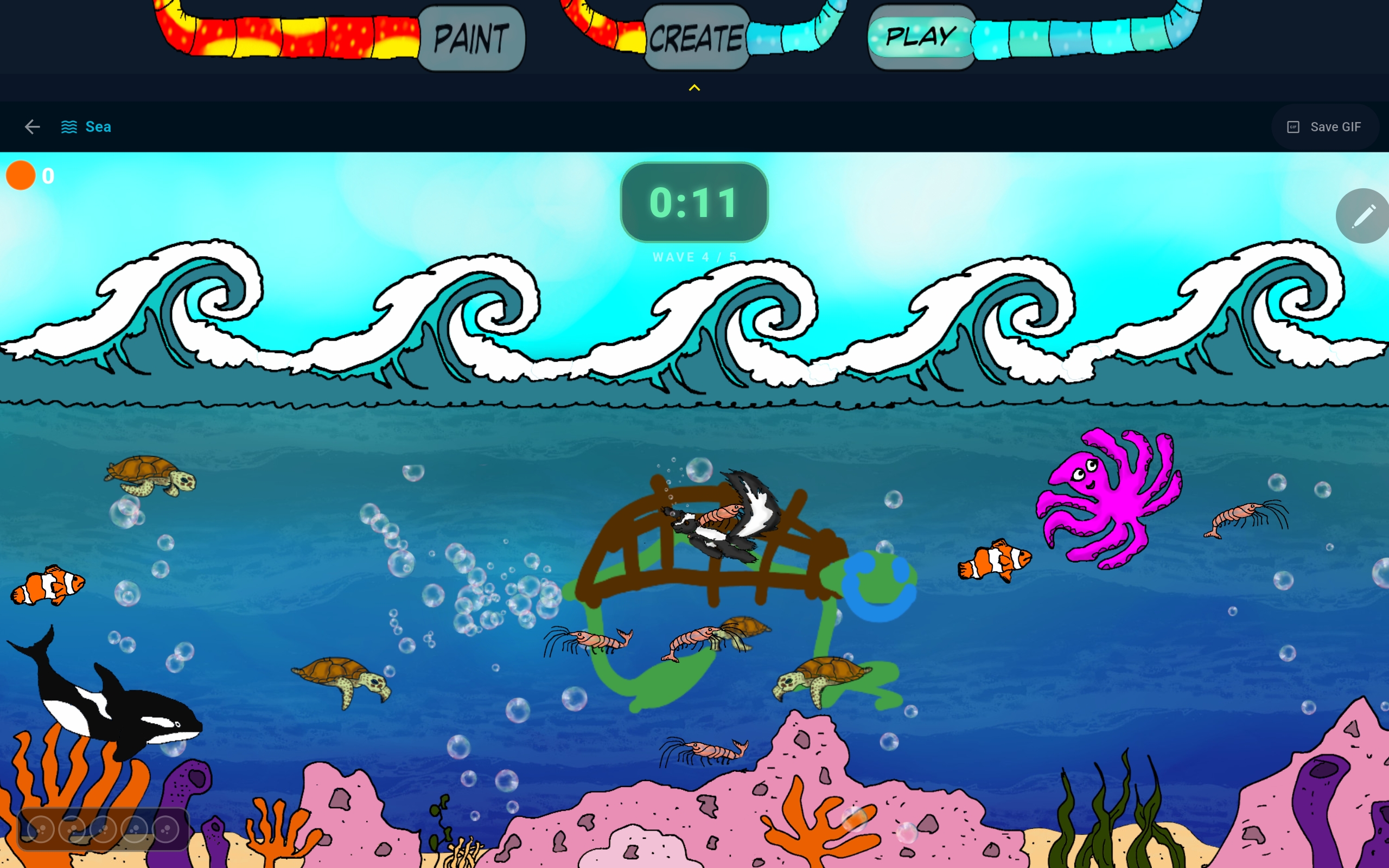 Imaginava Play screen
